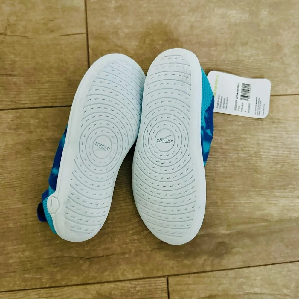 Speedo Toddler Boys Splash And Sun Bootie Scuba Blue Water Shoes size medium new